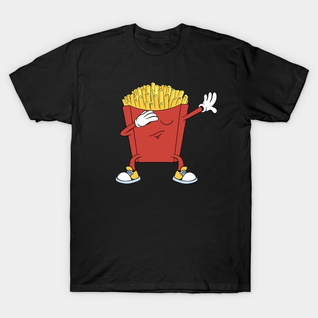 Dabbing French Fries T-Shirt by Bruno Pires